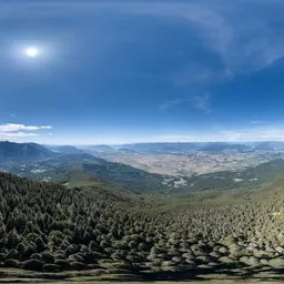 Sunny Aerial Mountain Landscape