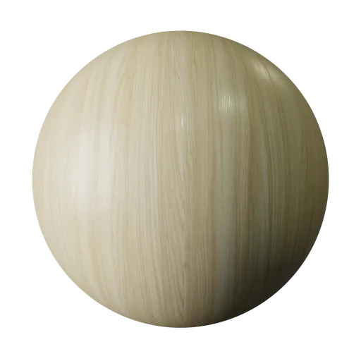 High-resolution PBR Natural Beech Wood material for realistic 3D renderings, compatible with Blender and other 3D software.