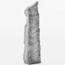 "A low-poly monolith in Blender 3D, featuring PBR textures and incredible attention to detail. This standing stone, also known as Standing Stone 5, is a stunning environment element for any project. Modeled after tall stone spires, it's perfect for inuk-inspired scenery or any other high-detail environment."