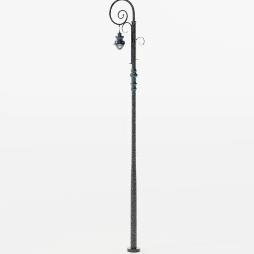 Detailed 3D rendering of a vintage street lamp in Blender, perfect for 90s-themed exterior scenes.