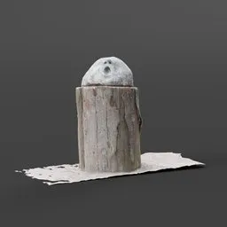 Abstract Face Statue - 3D Scan