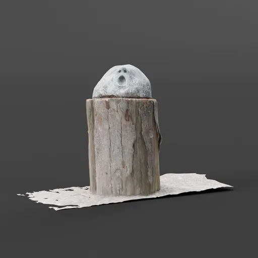 Abstract Face Statue - 3D Scan