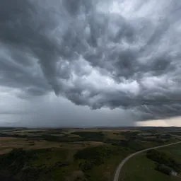 Dramatic Storm Cloud with Rain