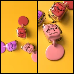 Nail enamel liquid spilling animation