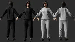 Female Casual Tracksuit Outfit Character