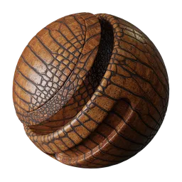 Crocodile-patterned leather