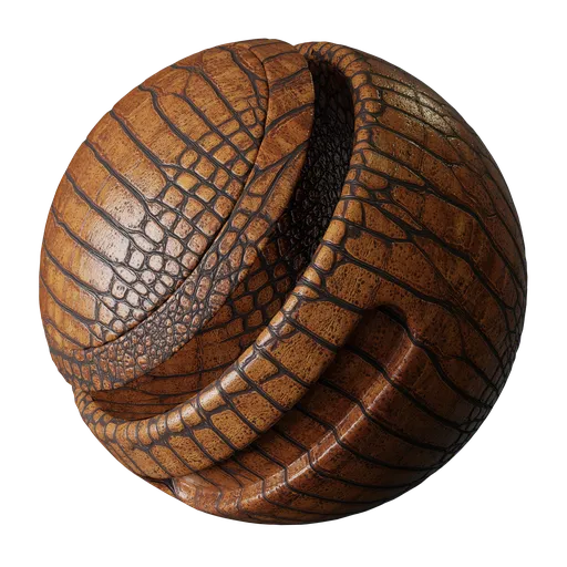 Crocodile-patterned leather
