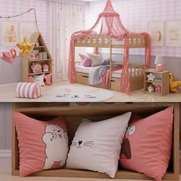 Pink Dream Kids bed Room