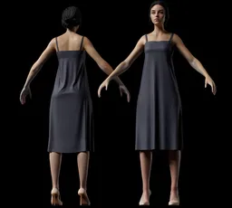 Minimalist Midi Slip Dress