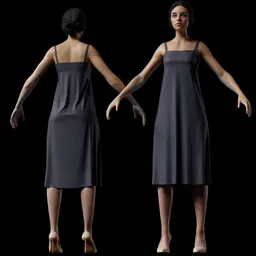 Minimalist Midi Slip Dress