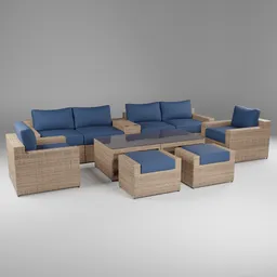 Modular Rattan Patio Set