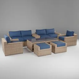 Modular Rattan Patio Set