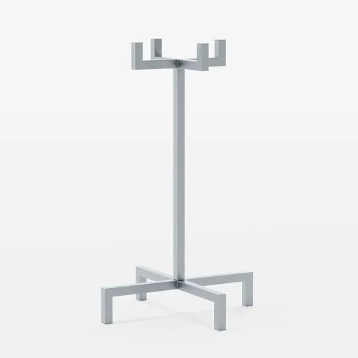 Modern 3D-rendered coat stand model with a minimalist design, perfect for Blender 3D projects on interior decor.