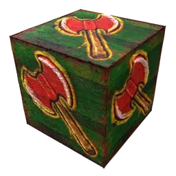 "Medieval Box 3D Model with PBR Seamless Tile Texture for Blender 3D - Perfect for Medieval-Themed Games and Visual Projects"