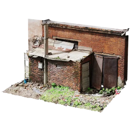 Scan Door Brick Wall Building