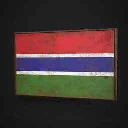 Gambia Flag Picture Frame
