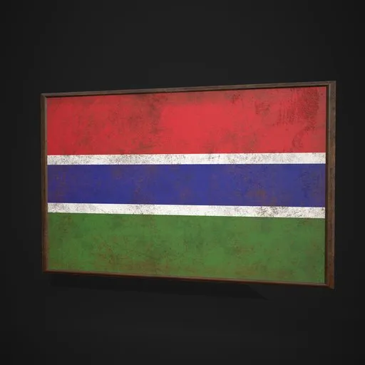 Gambia Flag Picture Frame