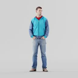 Guy in blue hoodie