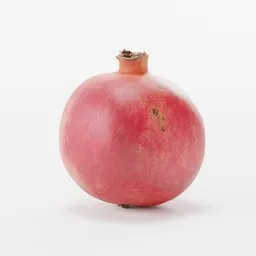 High-resolution Blender 3D scanned pomegranate with detailed textures.