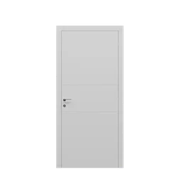 3D Blender model of a contemporary interior door with a sleek design and handle.