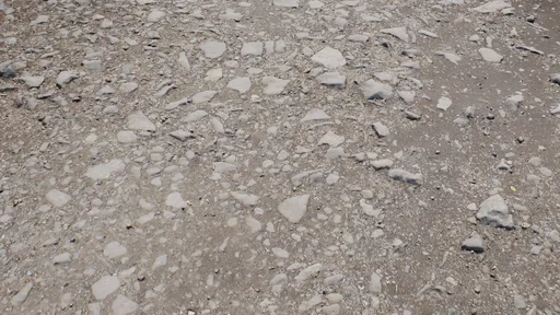 Detailed texture of 3D modelled soil and stone surface made for Blender.