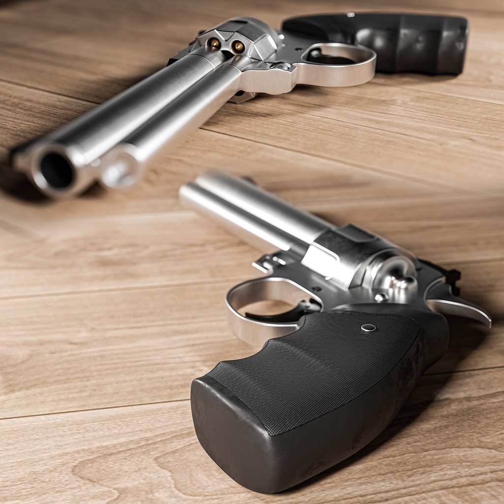 BlenderKit | Download The FREE Colt Payton Six Barrel Model