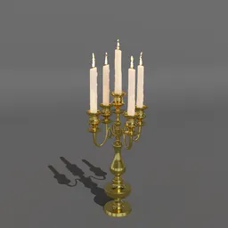 Five-candle candelabra