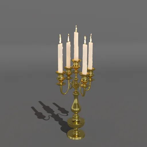 Five-candle candelabra