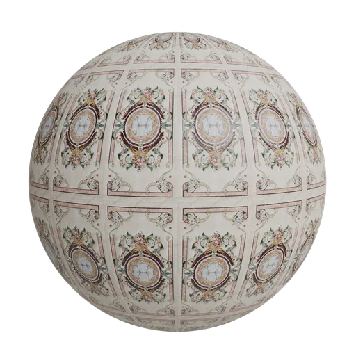 Luxury marble inlay floor