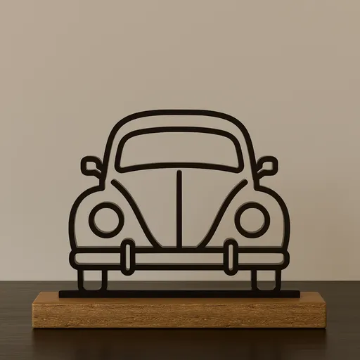 Classic Beetle Car Silhouette Decor