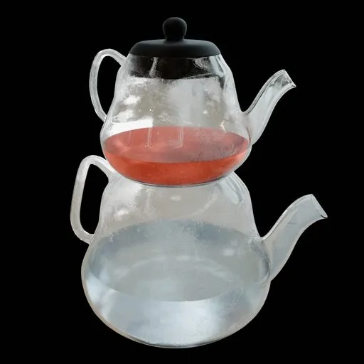 Persian glass kettle and teapot