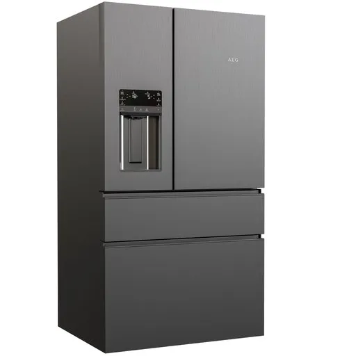 High-quality 3D render of a modern fridge freezer, Blender cycles, centimeters, blend format.