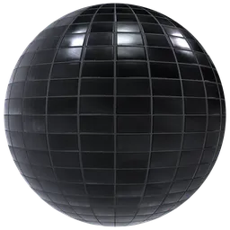 Glossy Black Floor Tile