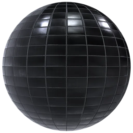 Glossy Black Floor Tile