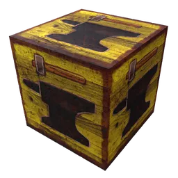 "Medieval Box Asset for Blender 3D - PBR Seamless Tile texture for realistic Middle Ages depiction in 3D modeling. Advanced group configuration and unique shader node for easy customization. Perfect for medieval-themed video games or visual projects."