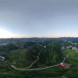 The clear sky at sunset