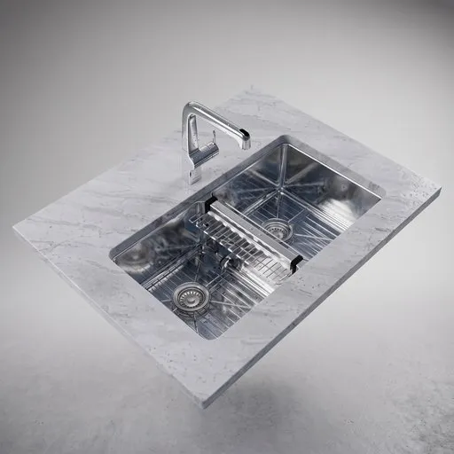 Double Bowl Kitchen Sink 81x46 cm