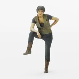 Explorer Scout Pose Woman