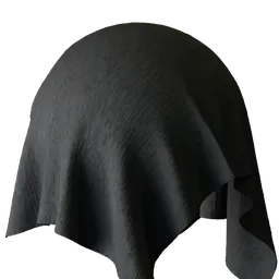Black Pleated Fabric