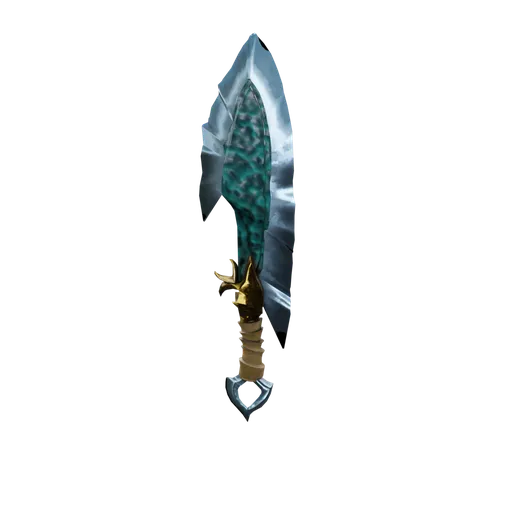Detailed low poly historic dagger 3D model with textured handle for Blender artists.