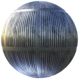 Sci-fi themed metallic panel texture for 3D models, suitable for Blender PBR material workflows.