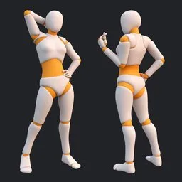 Rigged Human Mannequin woman (Rigify)