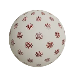 Geometric floral motif