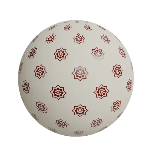Geometric floral motif