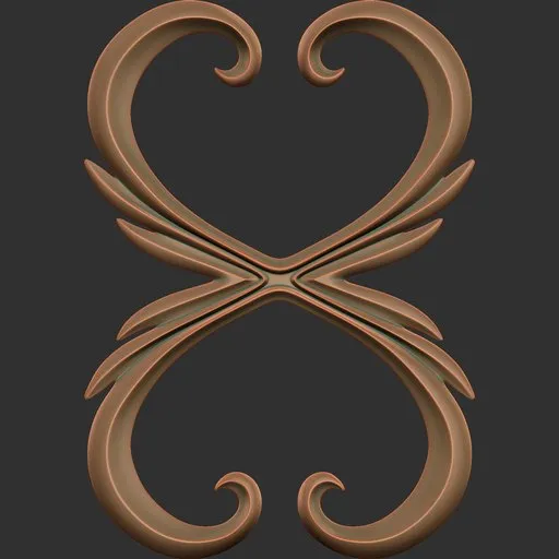 Blender 3D ER Ornament Brush 22 for intricate sculpting of decorative 3D model surfaces