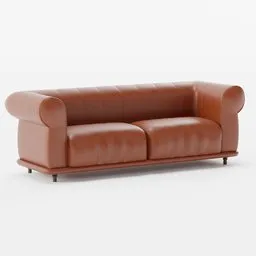 Wide leather couch