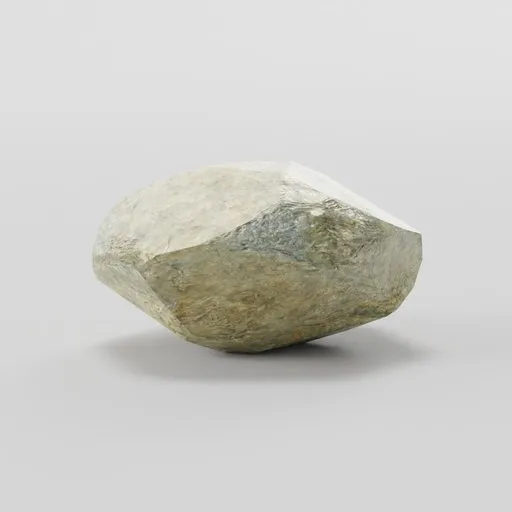 Low-poly 3D Blender rock model with detailed textures, perfect for landscape rendering and game design.