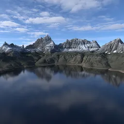 Mountain Lake Landscape Terrain