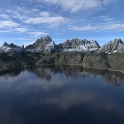 Mountain Lake Landscape Terrain