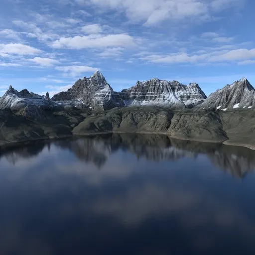 Mountain Lake Landscape Terrain